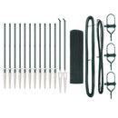 vidaXL Kerítés oszlopokkal Zöld 0.5 x 25 m Acél