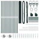 vidaXL Kerítés oszlopokkal Zöld 1 x 25 m Acél