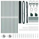 vidaXL Hevederes drótkerítés tüskékkel 25 x 1,2 m PVC-bevonatos Acél