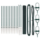 vidaXL Kerítés oszlopokkal Zöld 1.4 x 25 m Acél