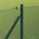 vidaXL Hevederes drótkerítés tüskékkel 25 x 1,5 m PVC-bevonatos Acél