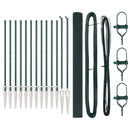 vidaXL Kerítés oszlopokkal Zöld 1.6 x 25 m Acél