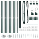 vidaXL Kerítés oszlopokkal Zöld 1.6 x 25 m Acél