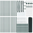 vidaXL Kerítés oszlopokkal Zöld 0.8 x 50 m Acél
