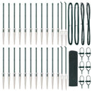 vidaXL Kerítés oszlopokkal Zöld 0.8 x 50 m Acél