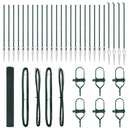 vidaXL Kerítés oszlopokkal Zöld 1.4 x 50 m Acél