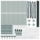 vidaXL Kerítés oszlopokkal Zöld 1.5 x 50 m Acél