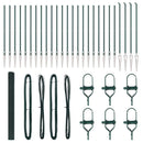 vidaXL Kerítés oszlopokkal Zöld 1.5 x 50 m Acél