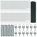 vidaXL Kerítés oszlopokkal Zöld 0.6 x 100 m Acél