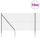 vidaXL Hevederes drótkerítés tüskékkel 10 x 1 m PVC-bevonatos Acél