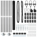 vidaXL Kerítés oszlopokkal Szürke 1.6 x 10 m Acél