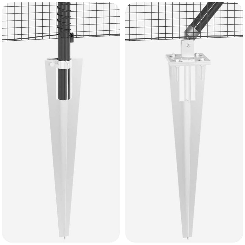 vidaXL Kerítés oszlopokkal Szürke 0.5 x 25 m Acél