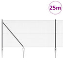 vidaXL Hevederes drótkerítés tüskékkel 25 x 1 m PVC-bevonatos Acél
