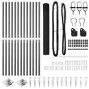 vidaXL Kerítés oszlopokkal Szürke 1.2 x 25 m Acél