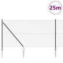 vidaXL Hevederes drótkerítés tüskékkel 25 x 1,4 m PVC-bevonatos Acél