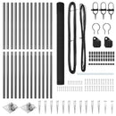 vidaXL Kerítés oszlopokkal Szürke 1.6 x 25 m Acél