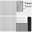 vidaXL Kerítés oszlopokkal Szürke 0.8 x 50 m Acél
