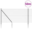 vidaXL Kerítés oszlopokkal Szürke 1 x 50 m Acél