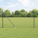 vidaXL Hevederes drótkerítés tüskékkel 50 x 1 m PVC-bevonatos Acél