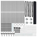 vidaXL Kerítés oszlopokkal Szürke 1.4 x 50 m Acél