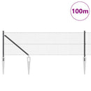 vidaXL Hevederes drótkerítés tüskékkel 100 x 0,5 m PVC-bevonatos Acél