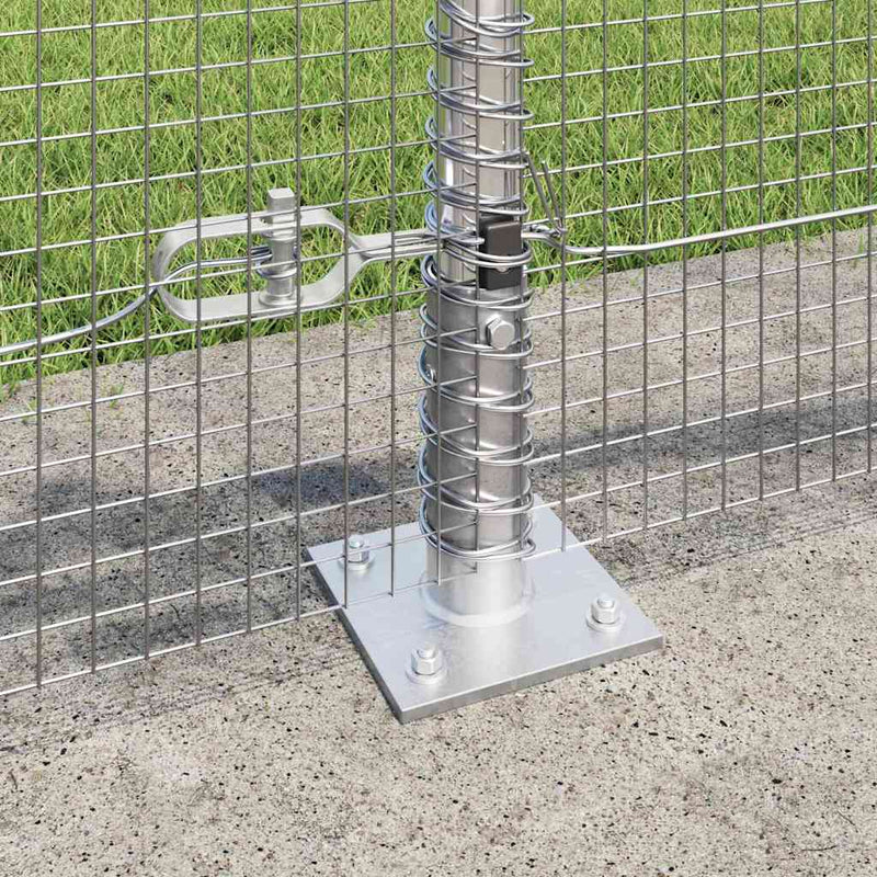 vidaXL Kerítés oszlopokkal Ezüst 0,4 x 10 m Acél