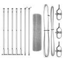 vidaXL Kerítés oszlopokkal Ezüst 0,4 x 10 m Acél