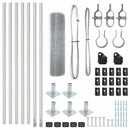 vidaXL Kerítés oszlopokkal Ezüst 0,4 x 10 m Acél