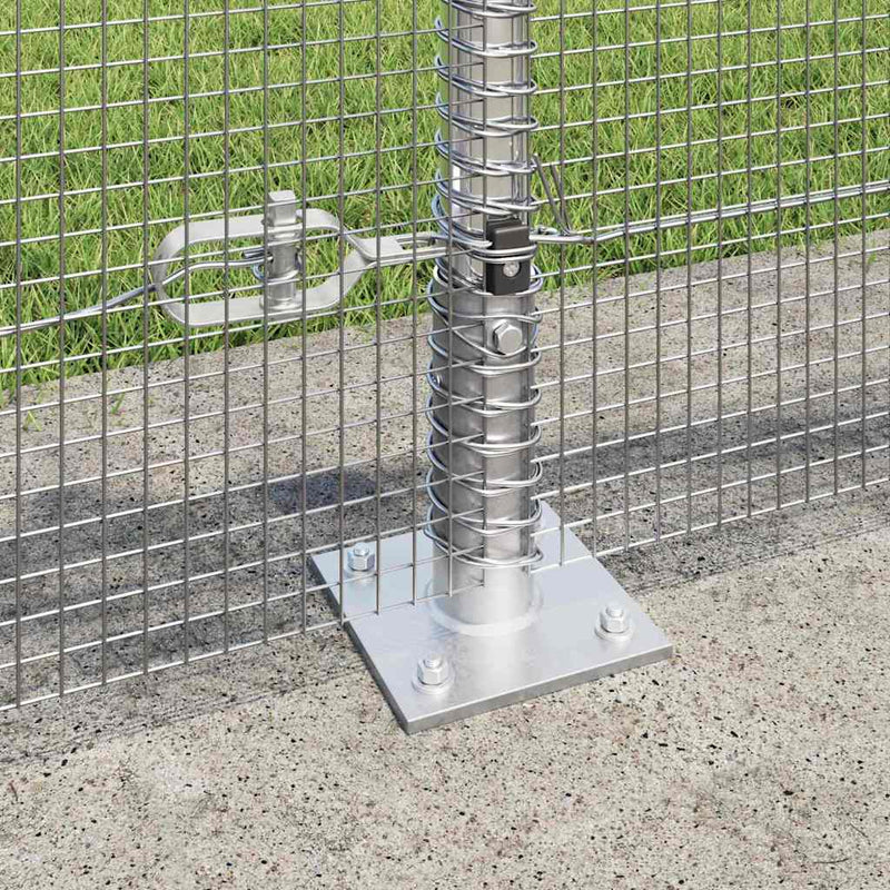 vidaXL Kerítés oszlopokkal Ezüst 0,6 x 10 m Acél