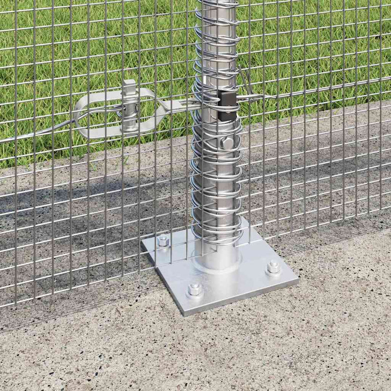 vidaXL Kerítés oszlopokkal Ezüst 0.8 x 10 m Acél