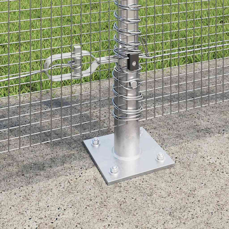 vidaXL Kerítés oszlopokkal Ezüst 1.2 x 10 m Acél