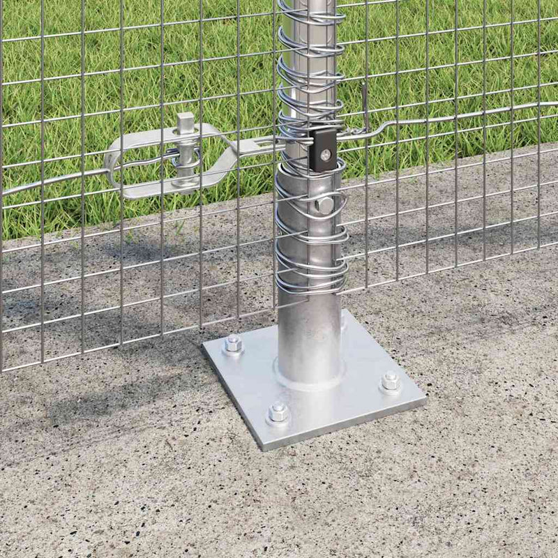 vidaXL Kerítés oszlopokkal Ezüst 1.2 x 10 m Acél