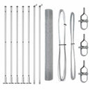 vidaXL Kerítés oszlopokkal Ezüst 1.2 x 10 m Acél