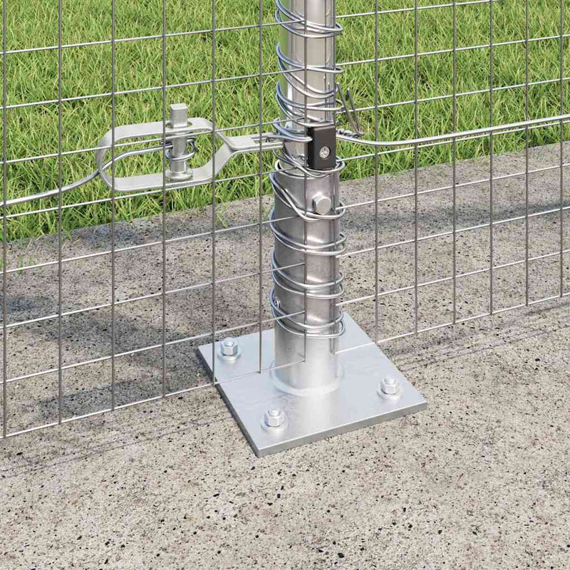 vidaXL Kerítés oszlopokkal Ezüst 1.4 x 10 m Acél