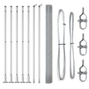 vidaXL Kerítés oszlopokkal Ezüst 1.5 x 10 m Acél