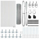 vidaXL Kerítés oszlopokkal Ezüst 0,4 x 25 m Acél