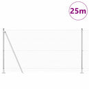 vidaXL Kerítés oszlopokkal Ezüst 1.2 x 25 m Acél