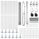 vidaXL Kerítés oszlopokkal Ezüst 1.2 x 25 m Acél