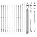 vidaXL Kerítés oszlopokkal Ezüst 1.4 x 25 m Acél