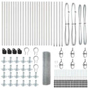 vidaXL Kerítés oszlopokkal Ezüst 0.5 x 50 m Acél