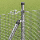 vidaXL Kerítés oszlopokkal Ezüst 1 x 50 m Acél