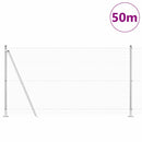 vidaXL Kerítés oszlopokkal Ezüst 1.2 x 50 m Acél