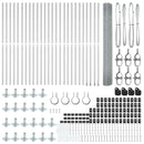 vidaXL Kerítés oszlopokkal Ezüst 1.2 x 50 m Acél