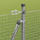 vidaXL Kerítés oszlopokkal Ezüst 1.5 x 50 m Acél