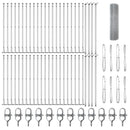 vidaXL Kerítés oszlopokkal Ezüst 1 x 100 m Acél