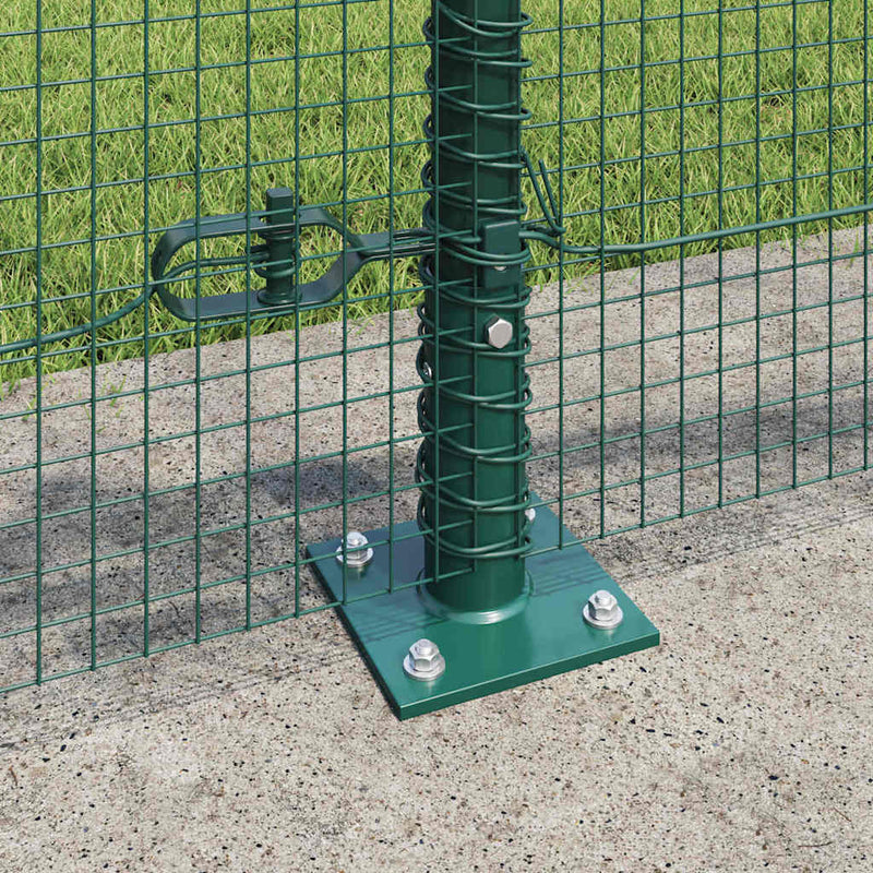 vidaXL Kerítés oszlopokkal Zöld 0,4 x 10 m Acél