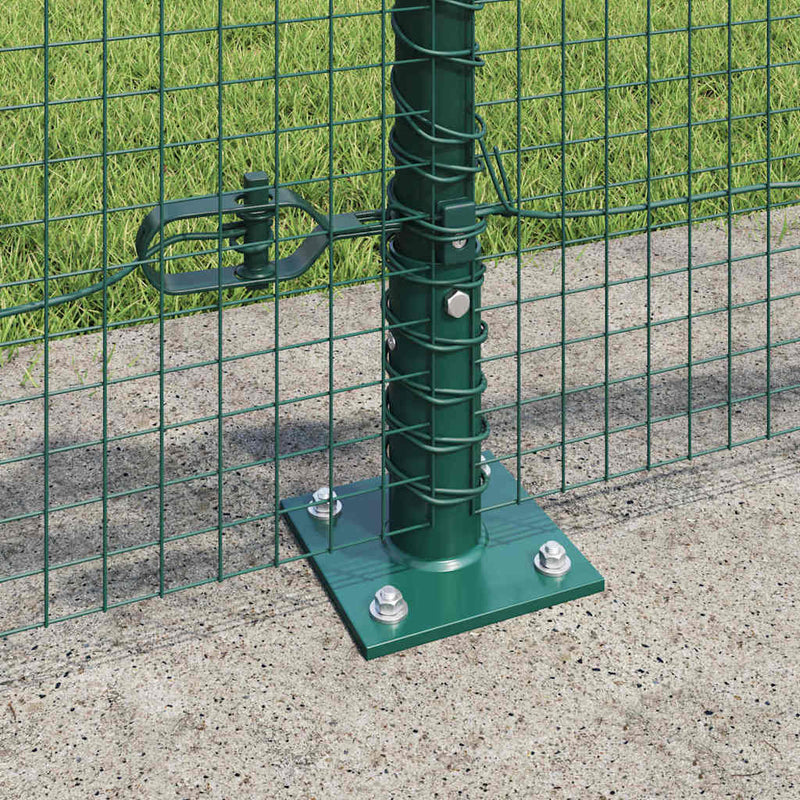 vidaXL Kerítés oszlopokkal Zöld 0,4 x 10 m Acél