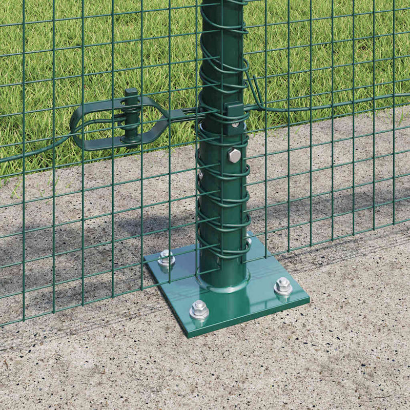 vidaXL Kerítés oszlopokkal Zöld 0,4 x 10 m Acél