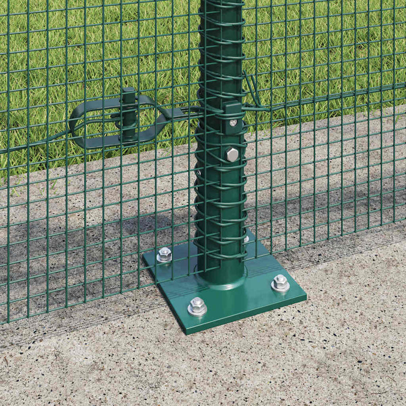 vidaXL Kerítés oszlopokkal Zöld 0.5 x 10 m Acél