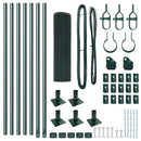 vidaXL Kerítés oszlopokkal Zöld 0,6 x 10 m Acél